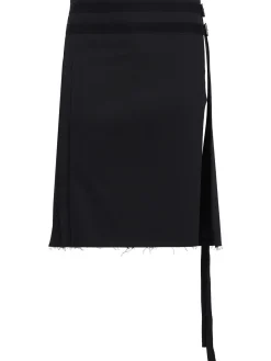 Mane knee-length cotton twill kilt