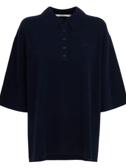 Manzi oversized wool knit polo