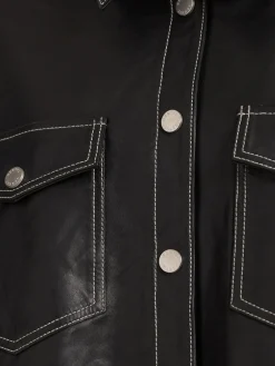 Margo leather shirt jacket