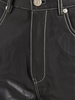 Margo leather straight leg pants