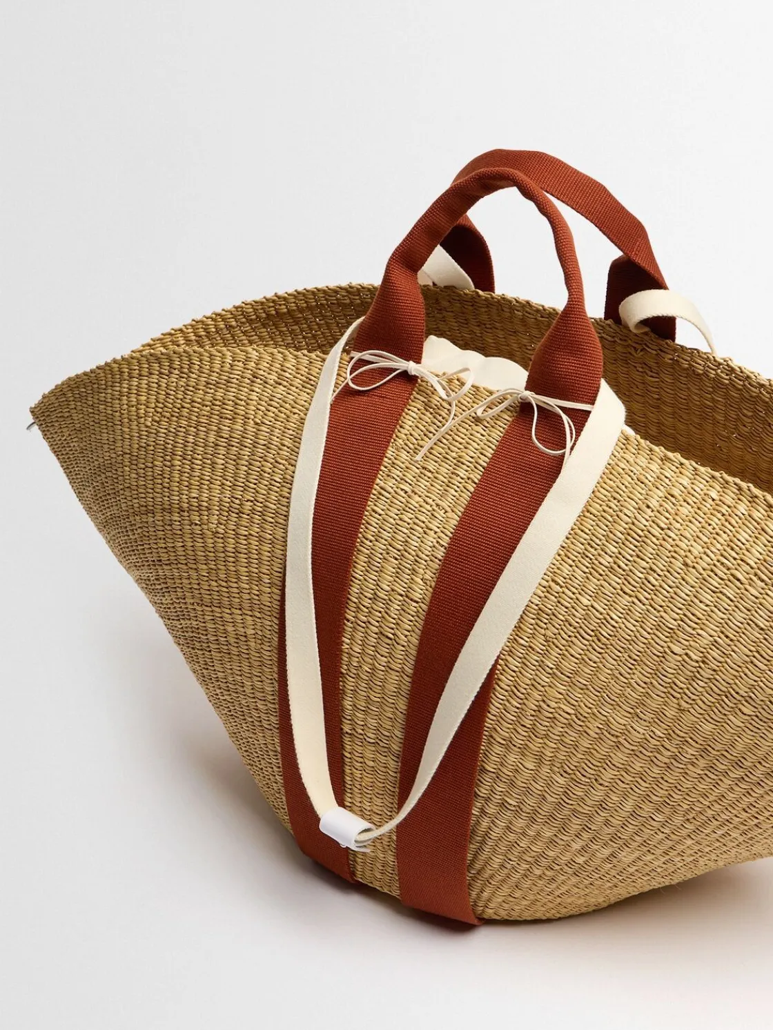 Maxi Sophie raffia effect tote bag