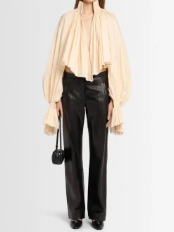 Miles straight leg leather pants