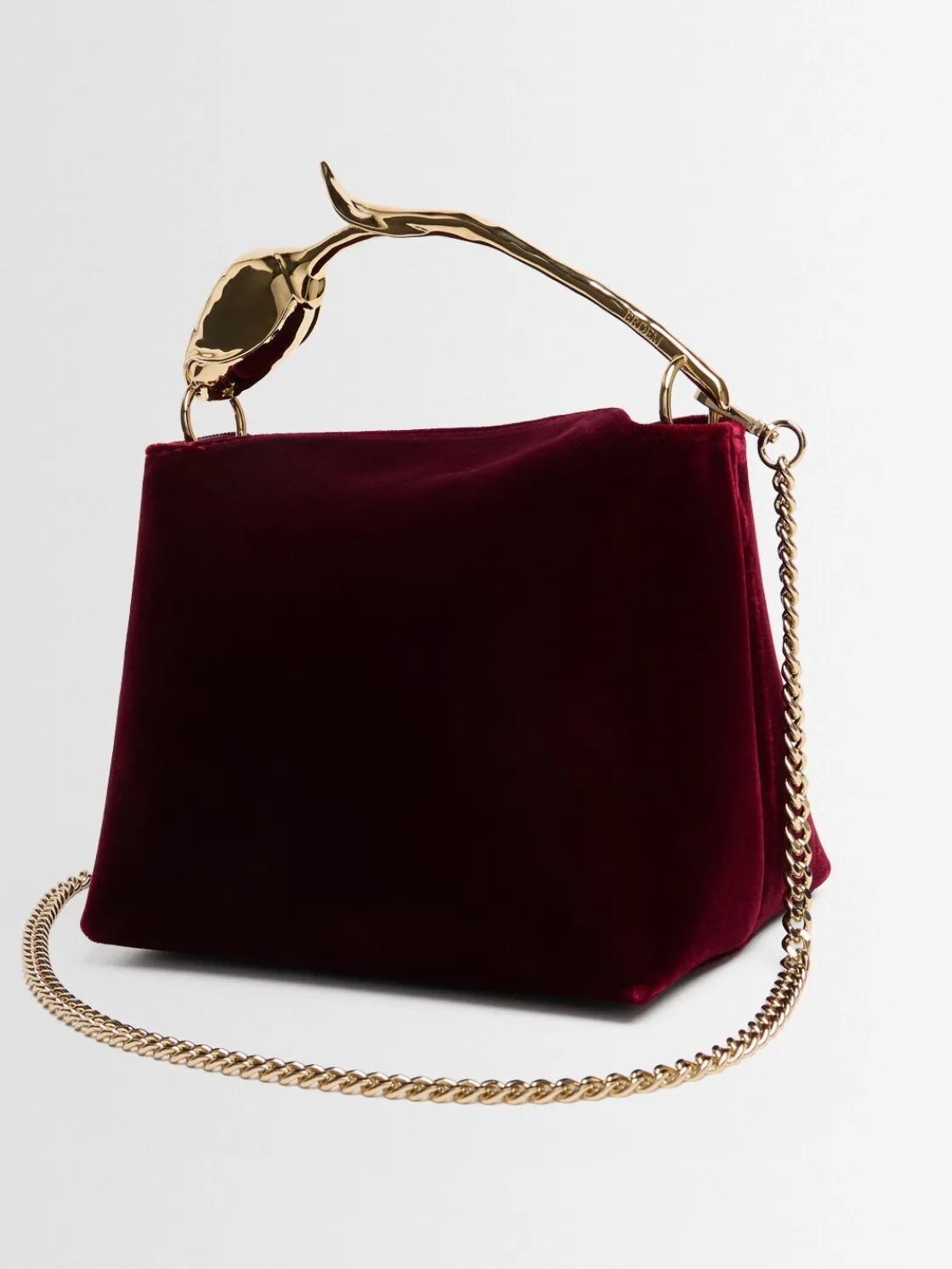 Mini Bloom velvet top handle bag