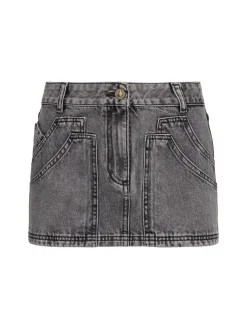 Minigonna in denim multi-tasche