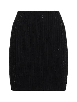 Minigonna in maglia / decorazioni