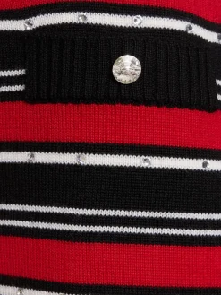 Minigonna in maglia di lana a righe
