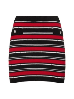 Minigonna in maglia di lana a righe