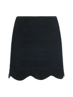 Minigonna in mesh di seta e cotone