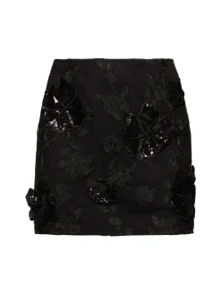 Minigonna Lula in mesh con fiori