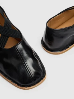 Mocassini stile ballerina in pelle