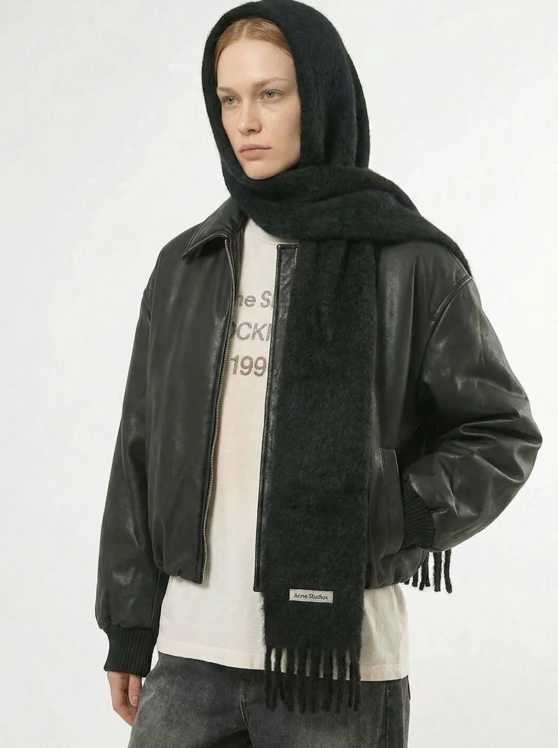 Mohair & wool scarf