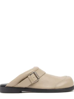 Mules in pelle con fibbie 20mm