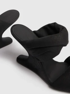 Mules Twisted Cantilever in camoscio 80mm