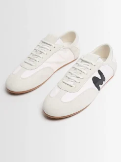 New Retro Trainer leather blend sneakers