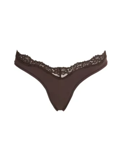 Nylon blend dipped thong