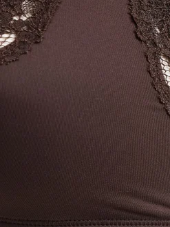 Nylon blend scoop bralette