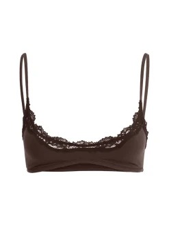 Nylon blend scoop bralette
