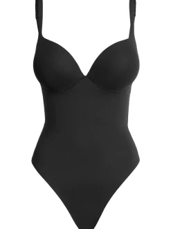 Nylon blend thong bodysuit