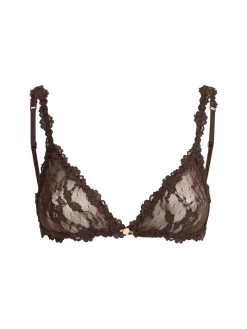 Nylon & lace triangle bralette