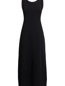 Open back viscose dress