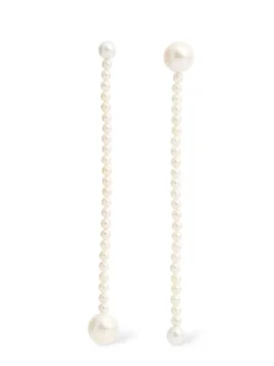 Orecchini Corinne Grande in oro 14kt con perle