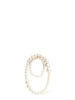 Orecchino singolo Embrassée 14kt con perle