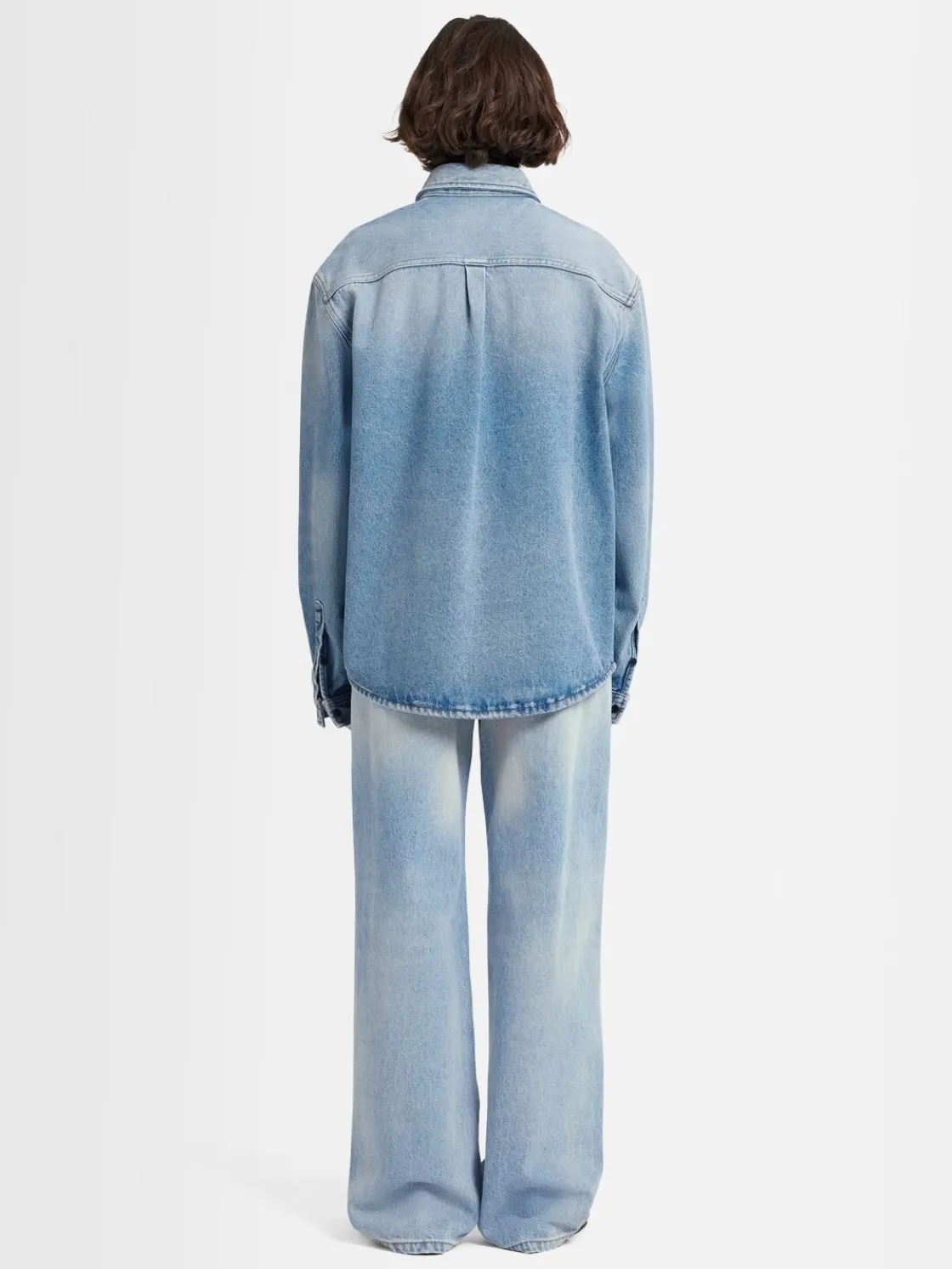 Overshirt Luce in denim stonewash