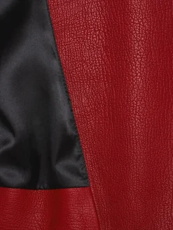 Oversize leather biker jacket