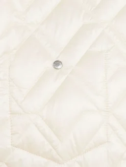 Padded diamond quilted shirt jacket