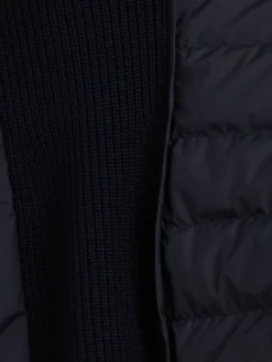 Padded wool zip-up cardigan jacket