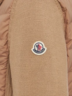 Padded wool zip-up cardigan jacket