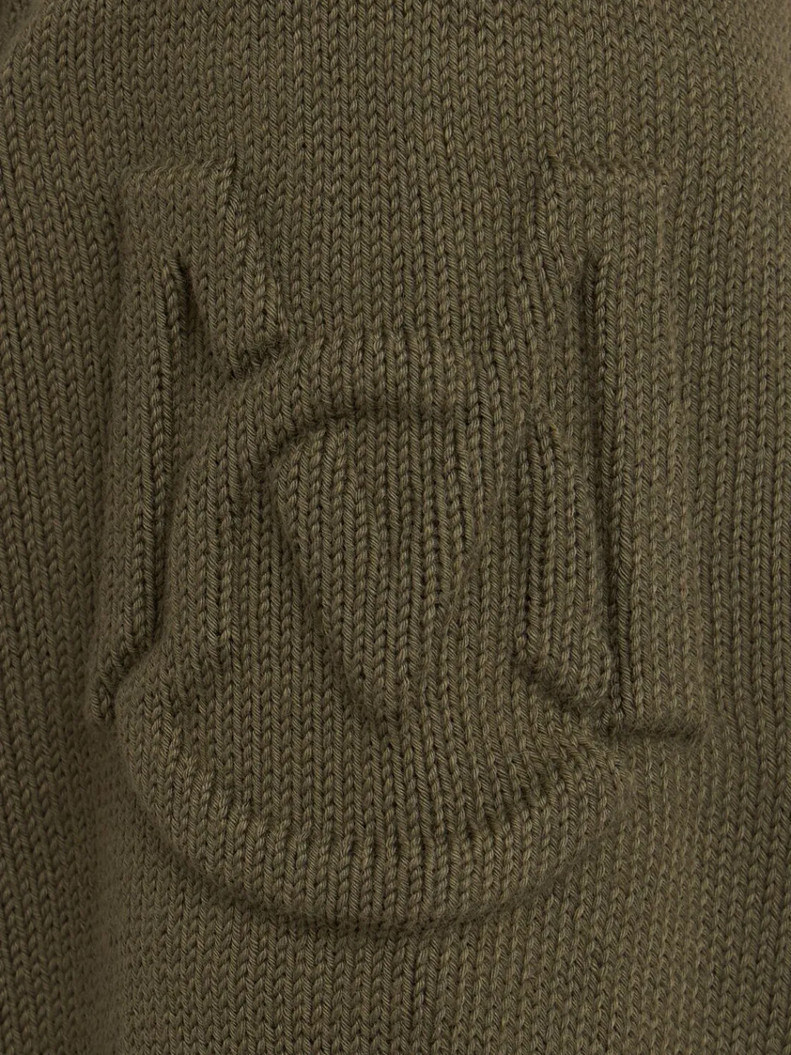 Padded zip-up cotton blend down cardigan
