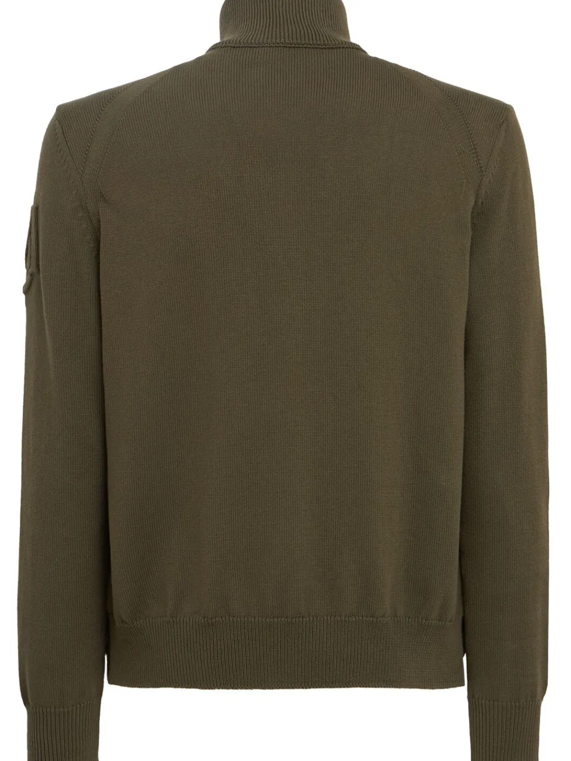 Padded zip-up cotton blend down cardigan