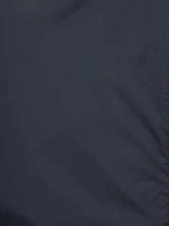 Padded zip-up cotton blend down cardigan