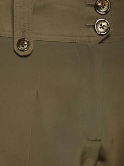 Pantaloni a gamba larga in seta crepe de chine