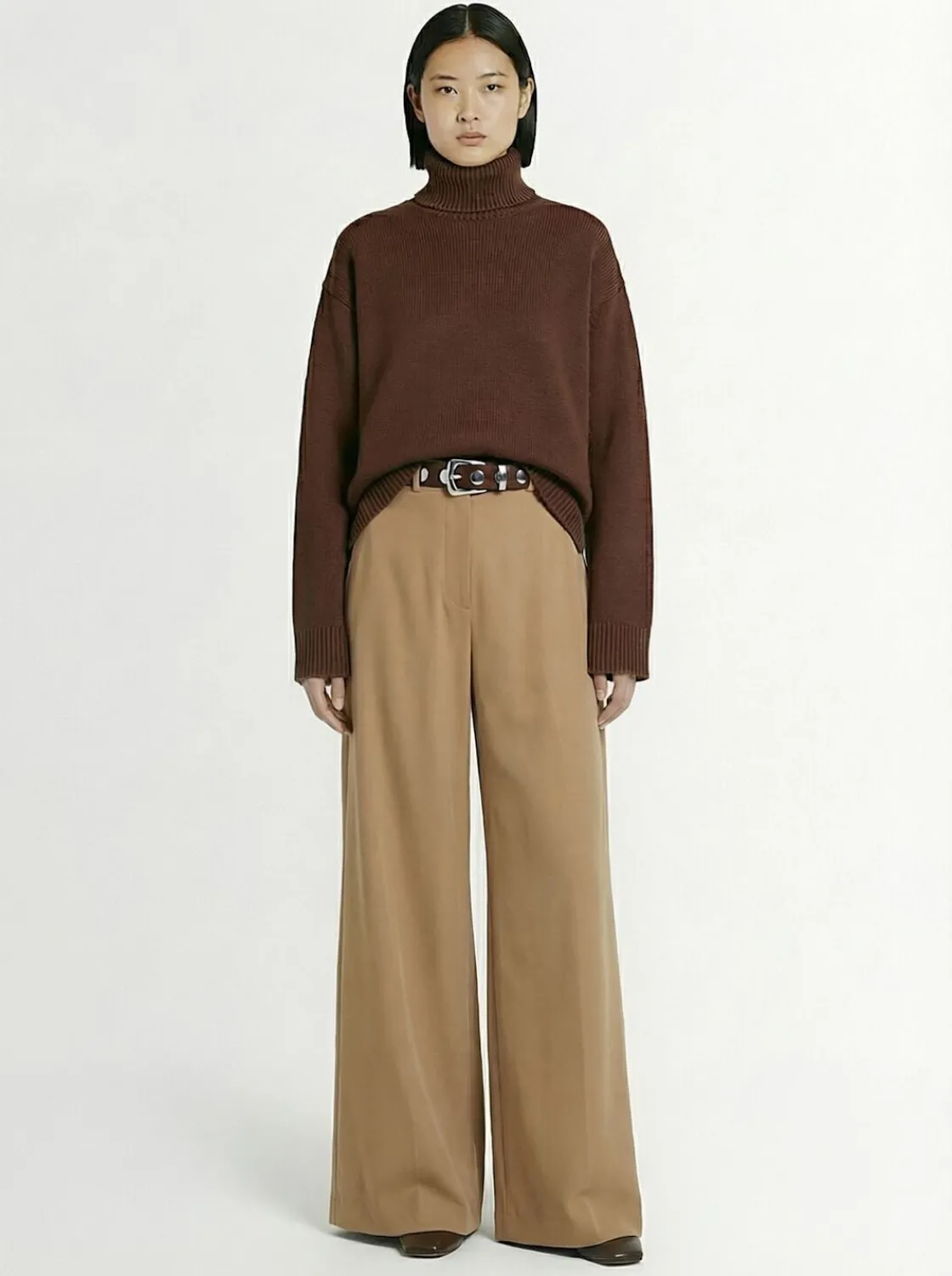 Pantaloni ampi Brickell con pinces
