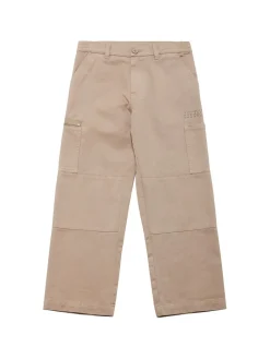 Pantaloni cargo in gabardina di cotone