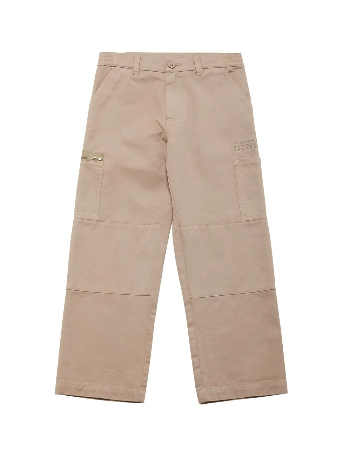 Pantaloni cargo in gabardina di cotone