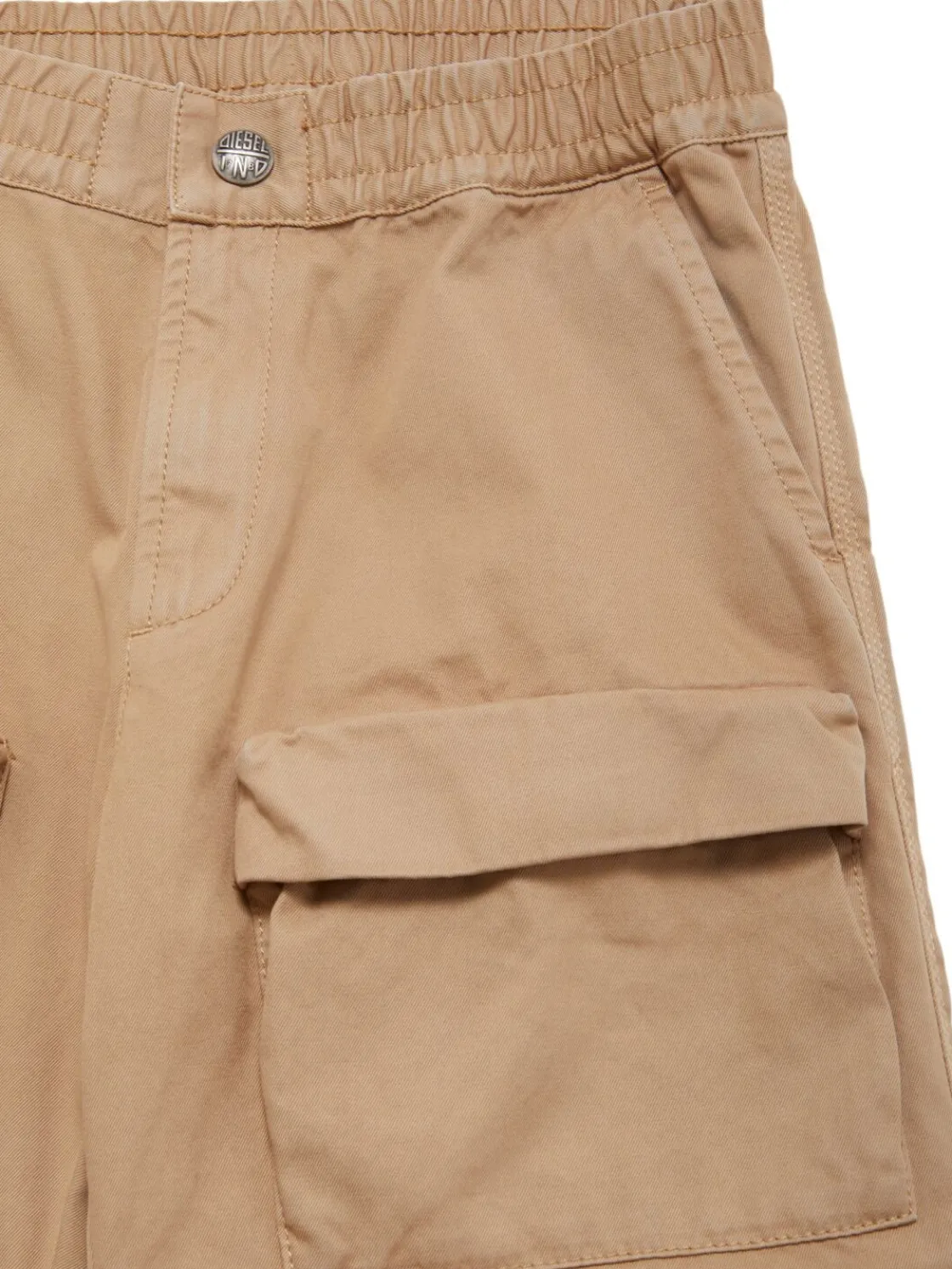 Pantaloni cargo in gabardina di cotone