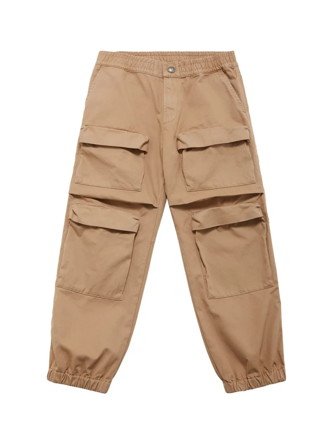 Pantaloni cargo in gabardina di cotone