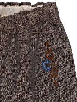 Pantaloni con fiori