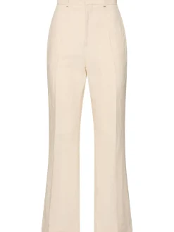 Pantaloni cropped Credo in lino e cotone