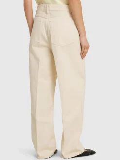 Pantaloni dritti in cotone