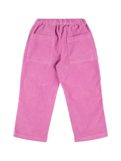 Pantaloni dritti in misto cotone millerighe