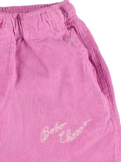 Pantaloni dritti in misto cotone millerighe