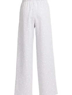 Pantaloni dritti in misto cotone