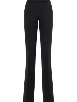 Pantaloni dritti in twill di misto lana vergine