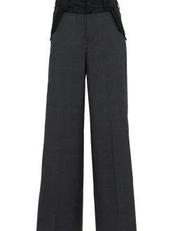 Pantaloni gamba ampia check