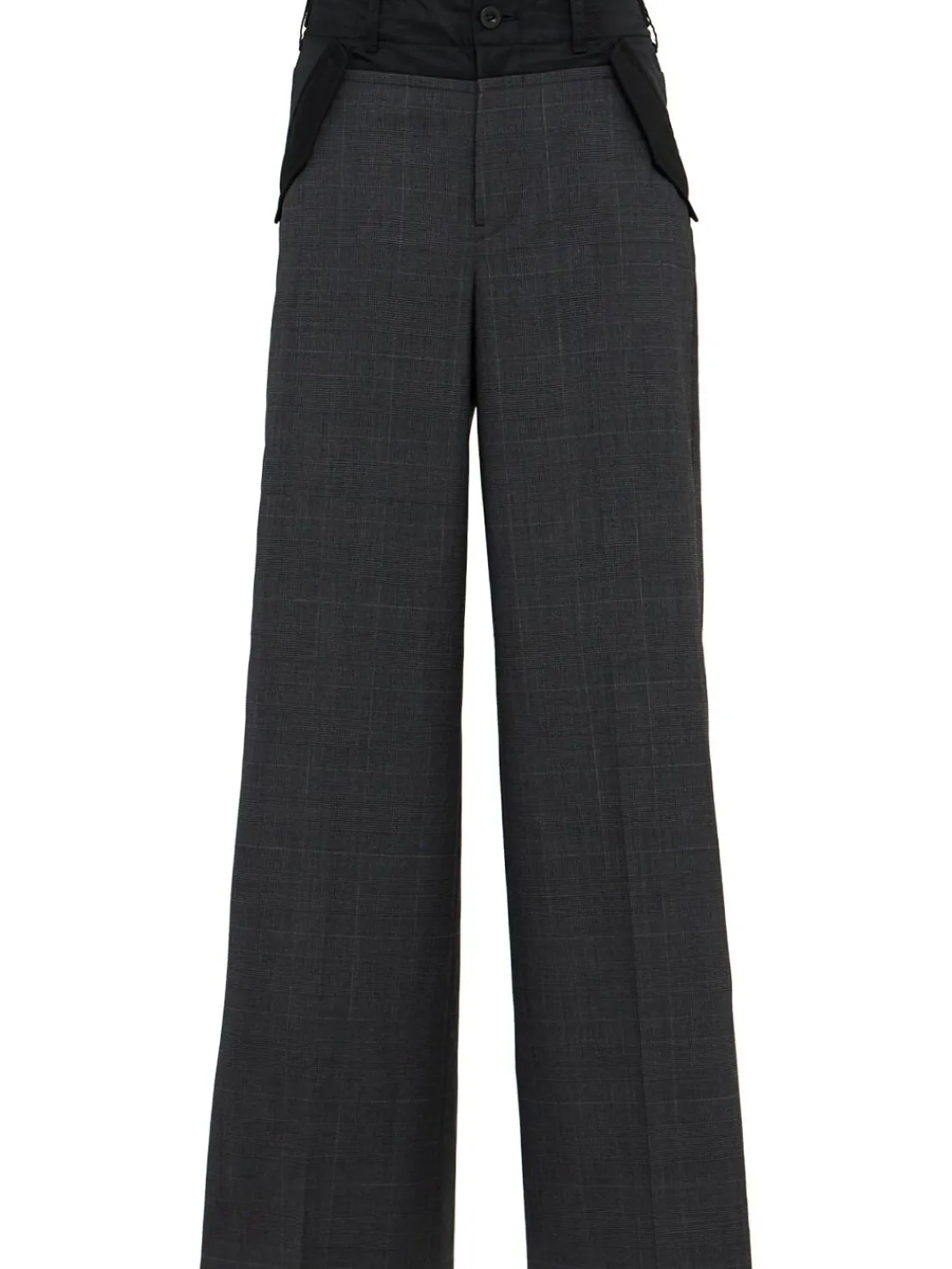 Pantaloni gamba ampia check