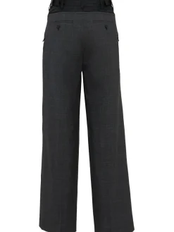 Pantaloni gamba ampia check